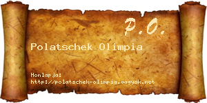 Polatschek Olimpia névjegykártya