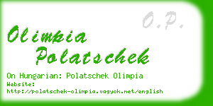 olimpia polatschek business card